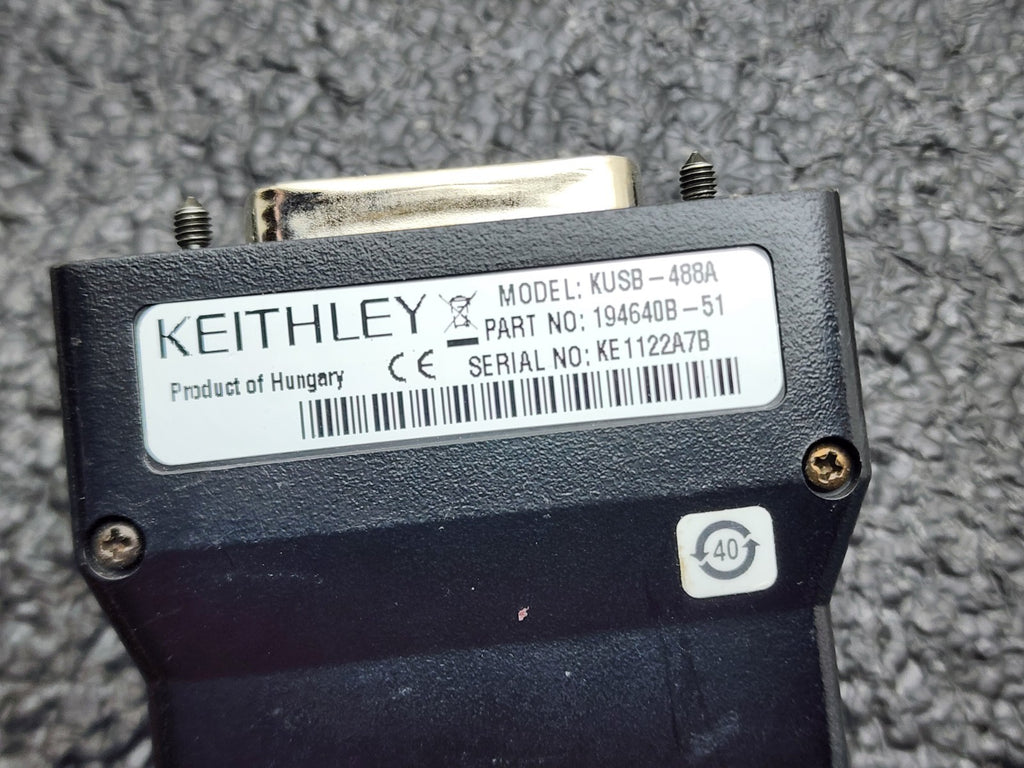 Keithley KUSB-488A 194640B-51 USB to GPIB Interface Adapter 2m Cable