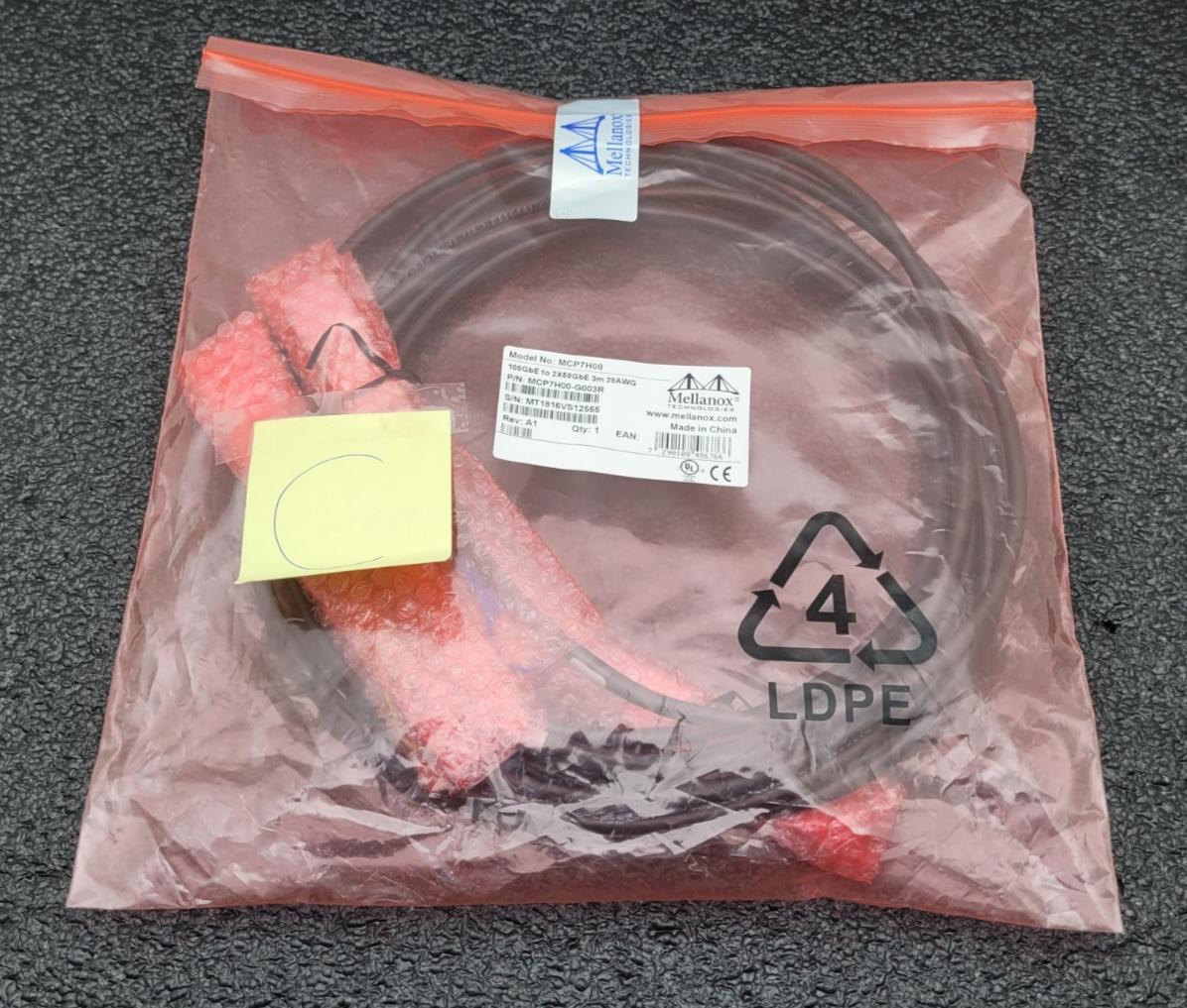 MELLANOX MCP7H00-G003R  HYBRID Cable ETH 100GbE TO 2X50GbE 3M 28AWG [C]