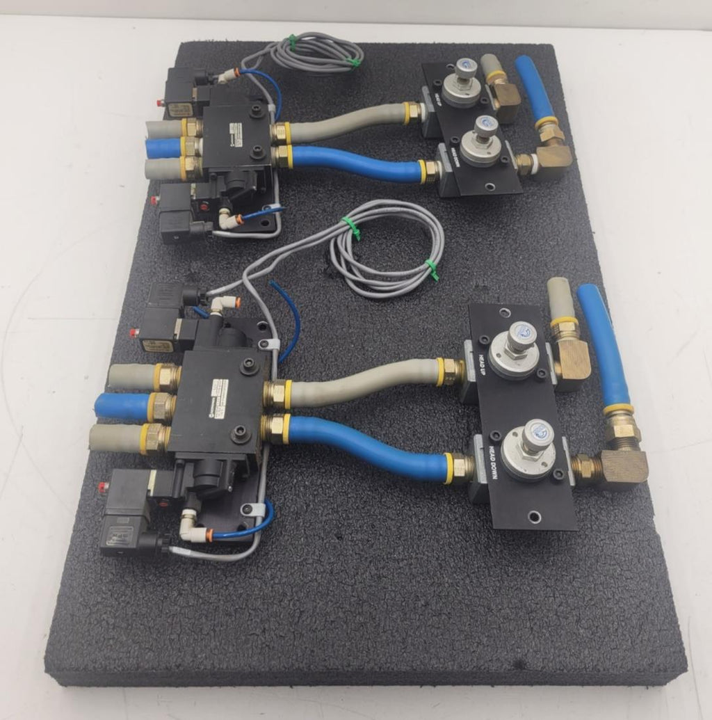 2x NORGREN  K81FA00KV3KV32W2 24VDC Dual Soleoid Valve 150 PSIG w/ 2 Regulators