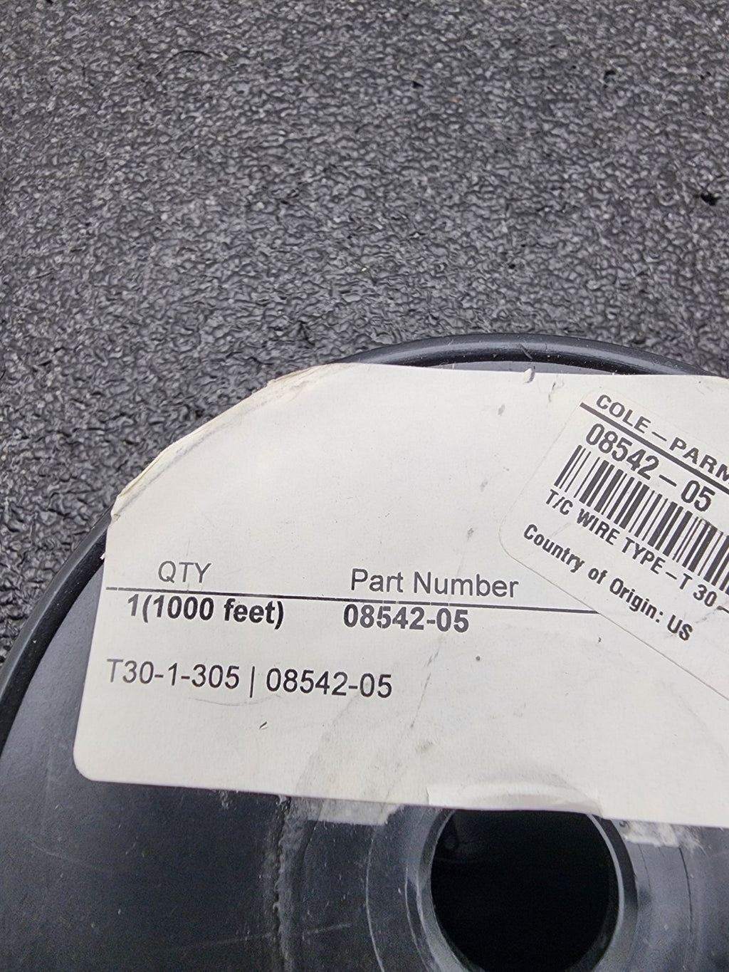 Digi-Sense 08542-05 30-Gauge Type-T Thermocouple Wire Glass Braid Partial Roll