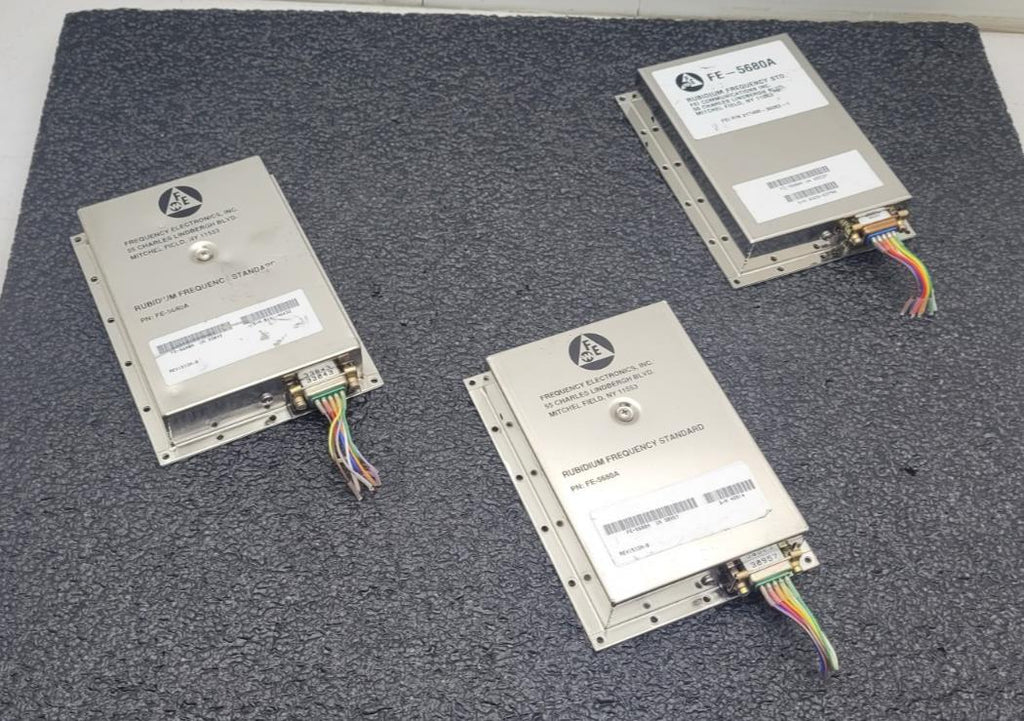 Lot of 3x Frequency Electronics Rubidium Frequency Standard Sinewave FE-5680A