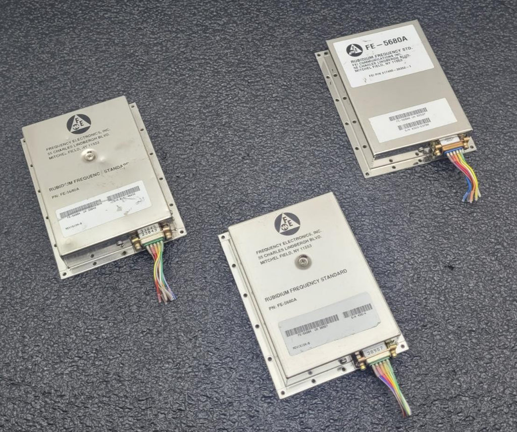 Lot of 3x Frequency Electronics Rubidium Frequency Standard Sinewave FE-5680A