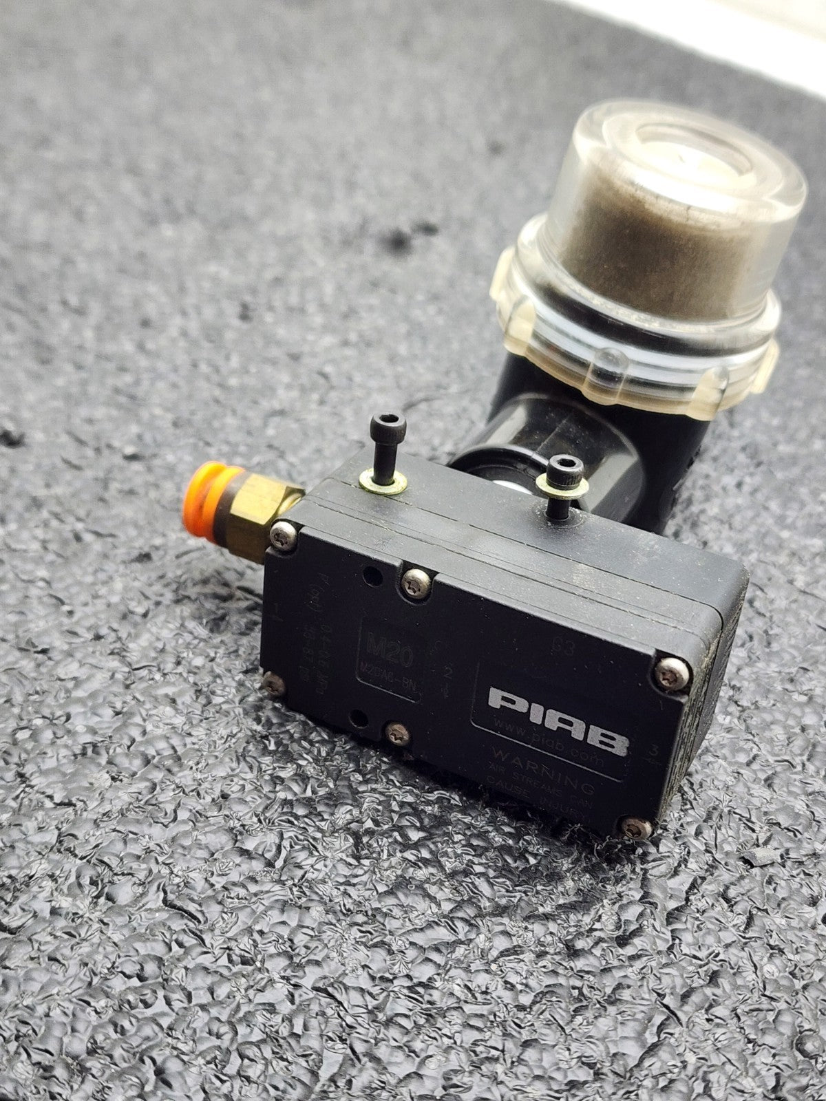 PIAB Mini Venturi Vacuum Pump M20 M20A6-BN + PPSF.375-X10 Air Line Filter