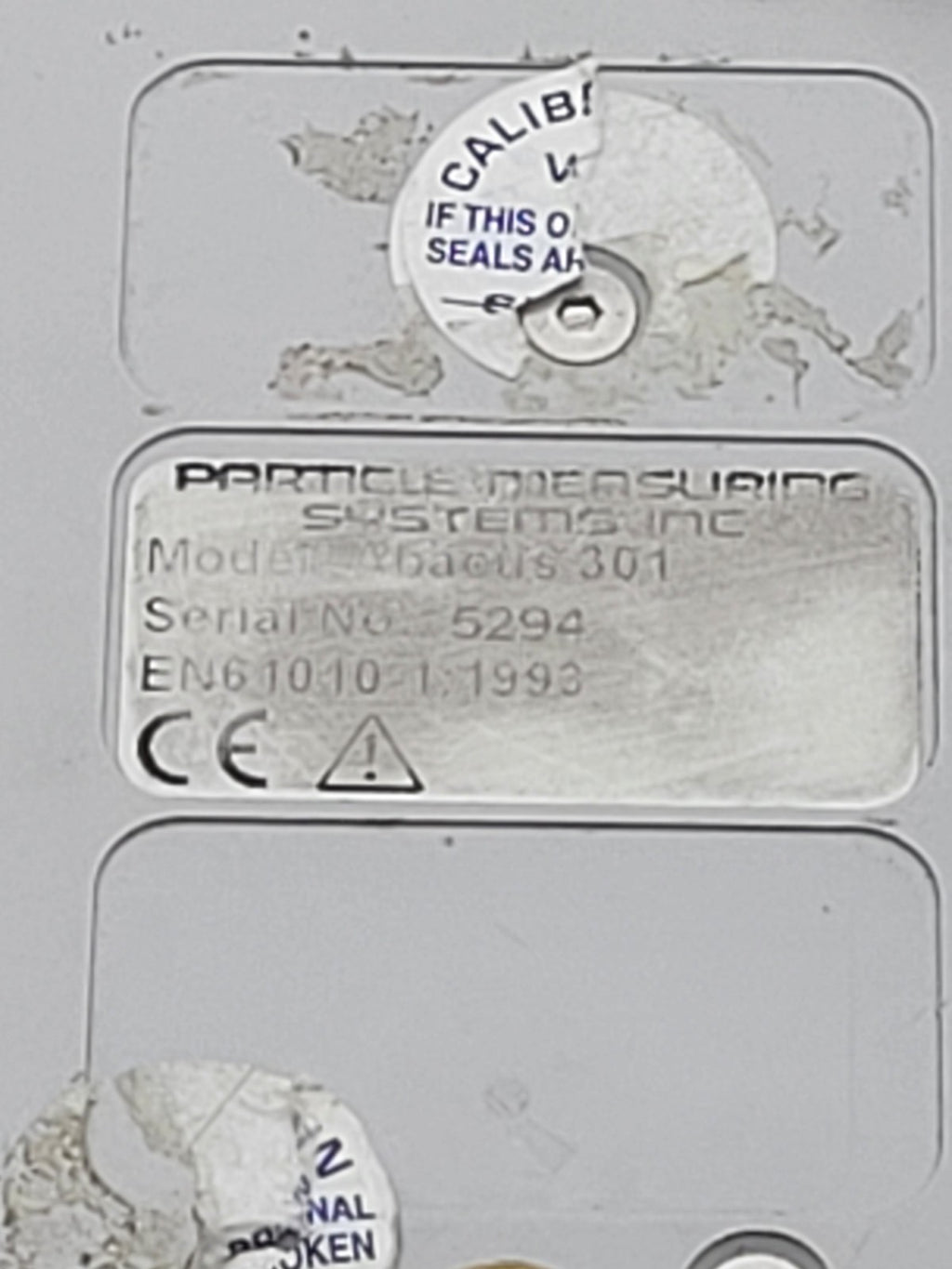 Particle Measuring System Abacus 301 for Parts/Repair