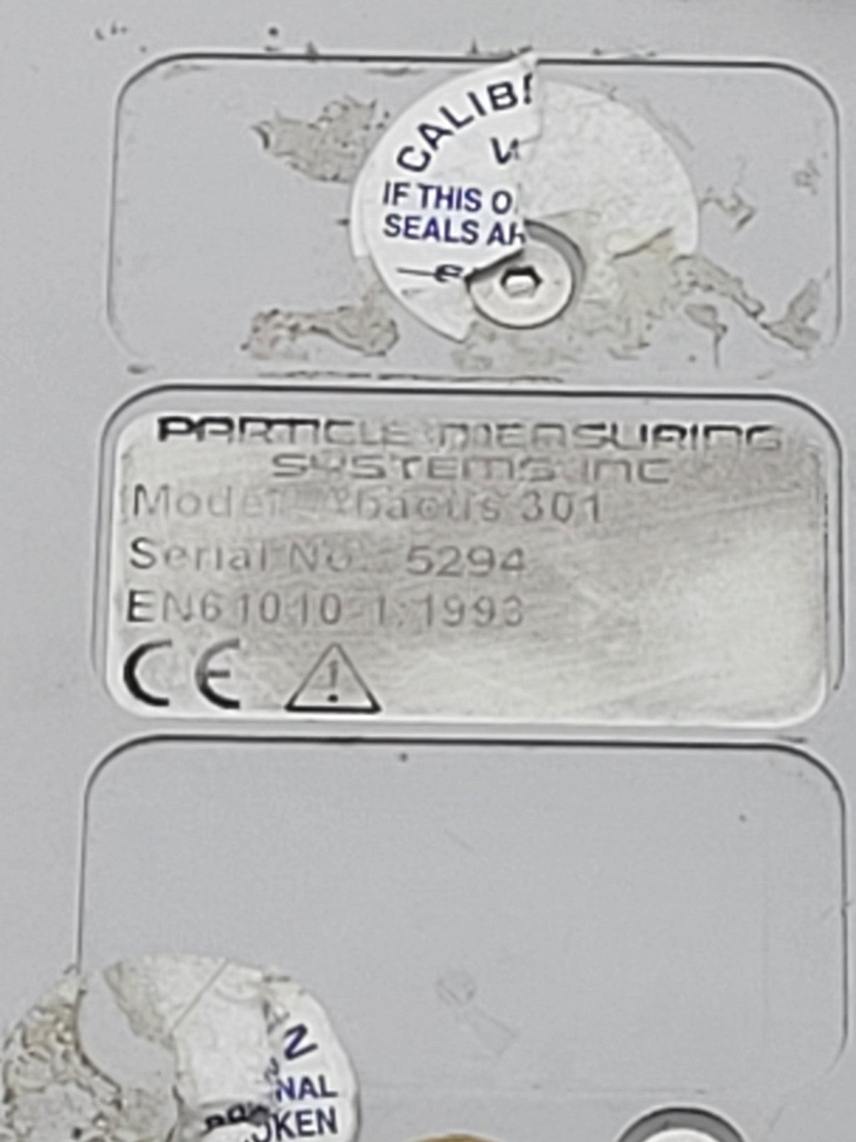 Particle Measuring System Abacus 301 for Parts/Repair