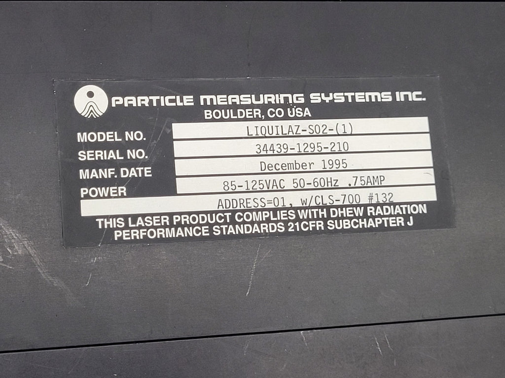 Particle Measuring Systems LIQUILAZ SLS-SO2 For Parts or Repair