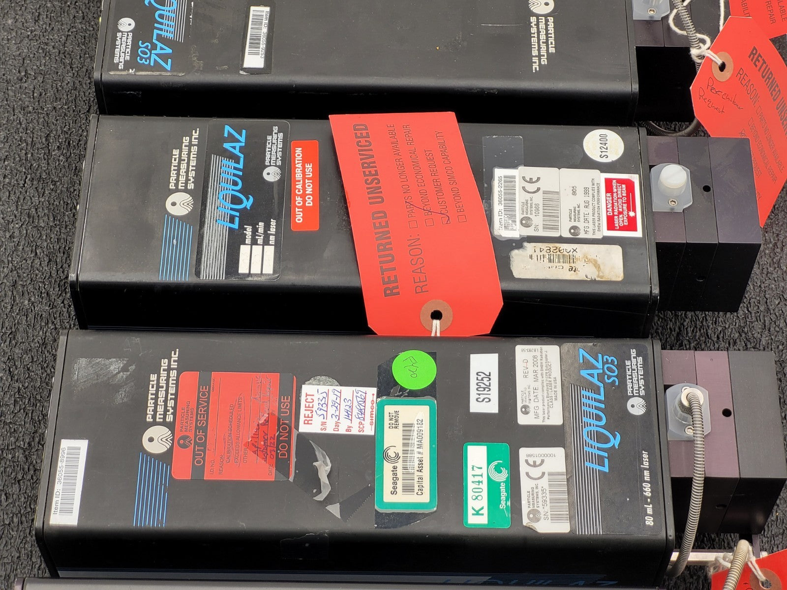 Particle Measuring Systems LIQUILAZ SLS-SO2 For Parts or Repair