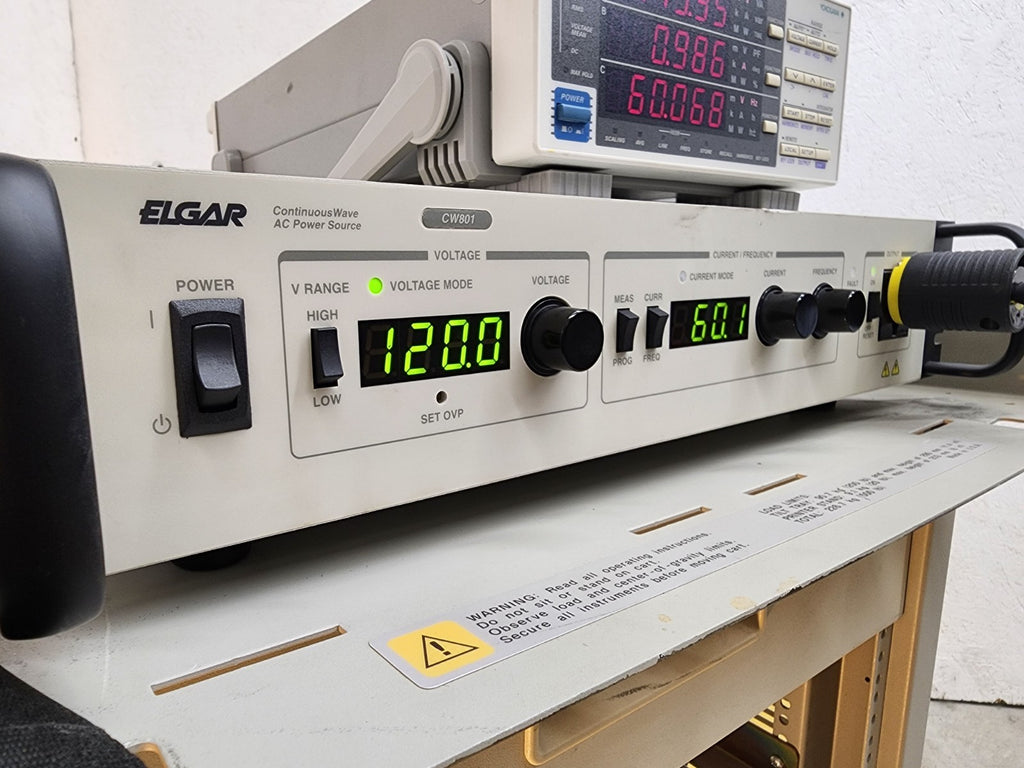 Elgar ContinuousWave CW CW801M 0-270VAC 6A 45-500Hz 1PH Output AC Power Source
