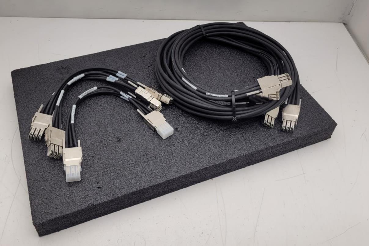 Lot of 5x Cisco Stacking Cable 2x STACK-T1-3M 3x STACK-T1-50CM