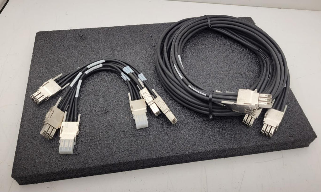 Lot of 5x Cisco Stacking Cable 2x STACK-T1-3M 3x STACK-T1-50CM