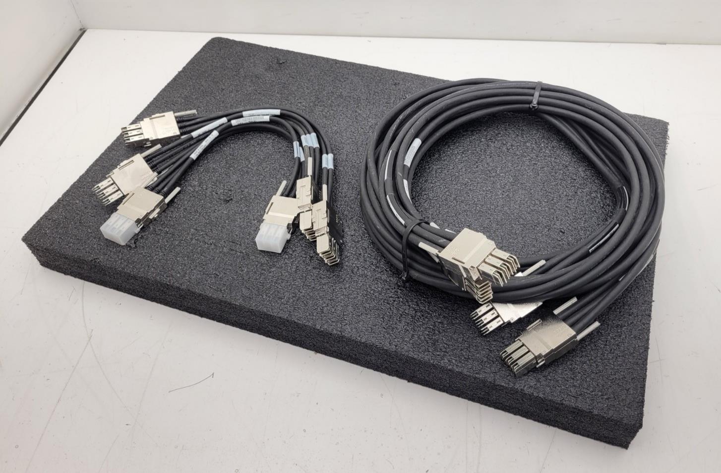 Lot of 5x Cisco Stacking Cable 2x STACK-T1-3M 3x STACK-T1-50CM