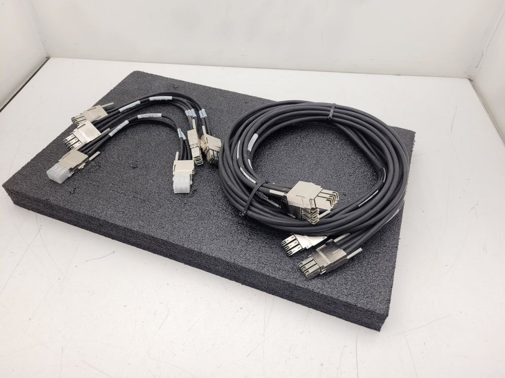 Lot of 5x Cisco Stacking Cable 2x STACK-T1-3M 3x STACK-T1-50CM