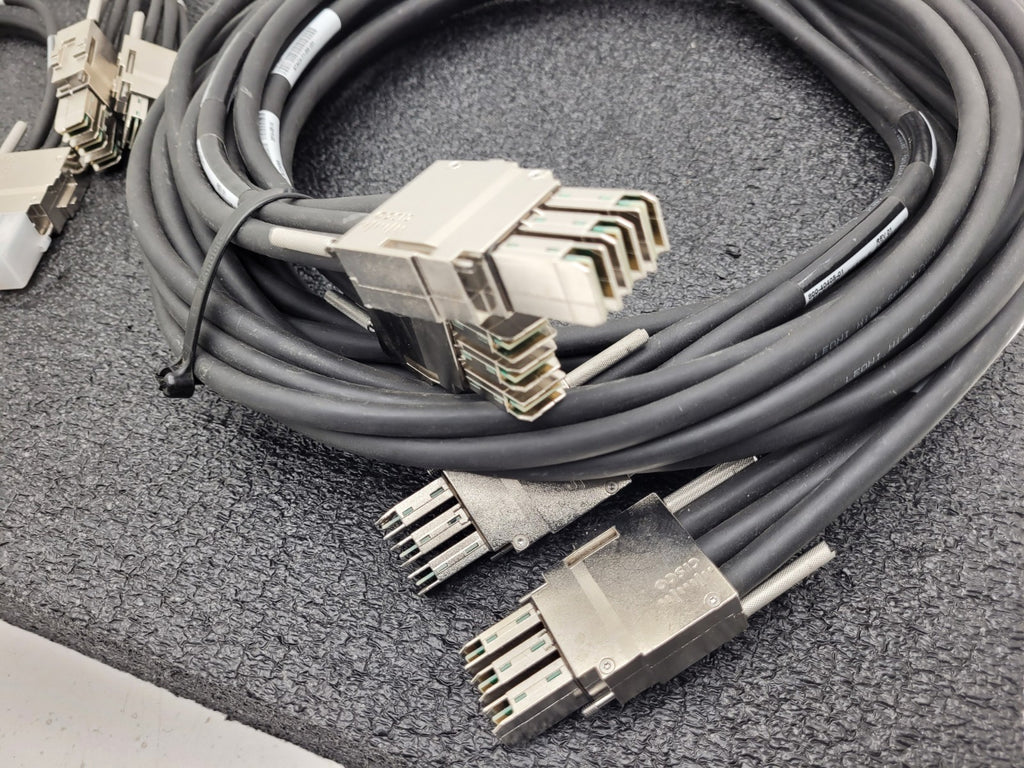 Lot of 5x Cisco Stacking Cable 2x STACK-T1-3M 3x STACK-T1-50CM