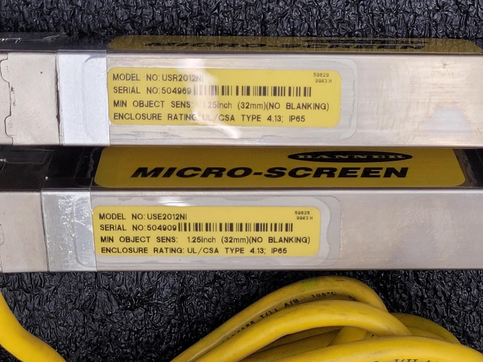 Lot 3x Banner USE2012NP2 & USR2012NP2 MICRO-SCREEN ESD  20" Light Curtain Screen