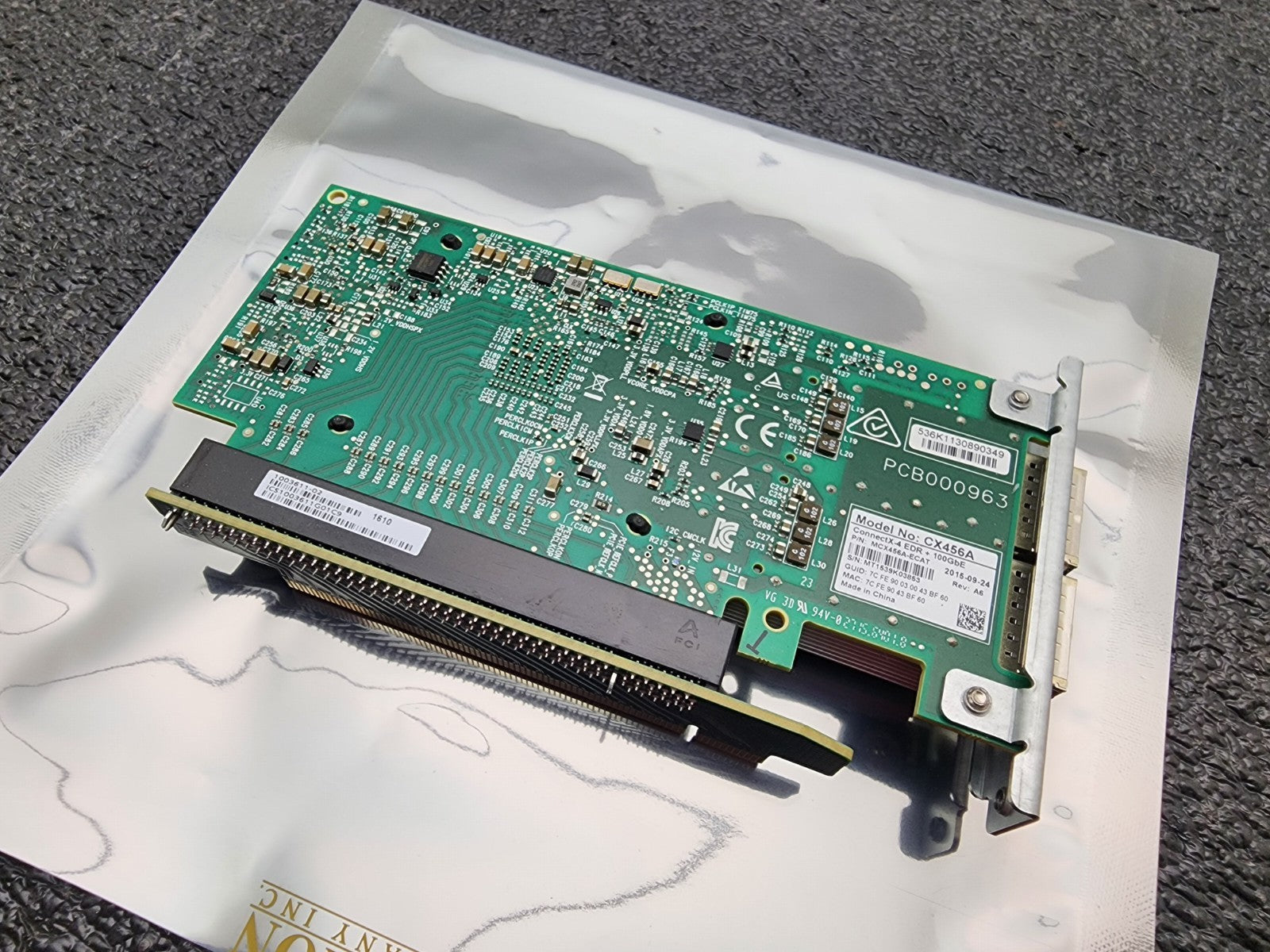Mellanox MCX456A-ECAT 2x 100GB QSFP VPI Network Adapter PCI Custom Bracket