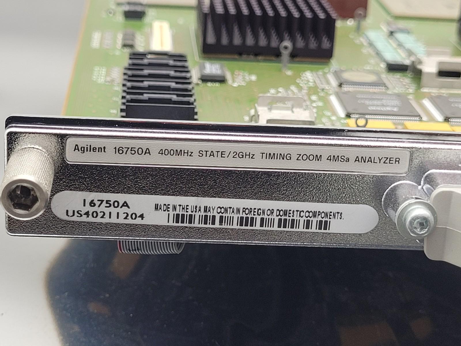 AGILENT 16750A 400MHz STATE / 2GHz TIMING ZOOM 4MSa ANALYZER with Cables
