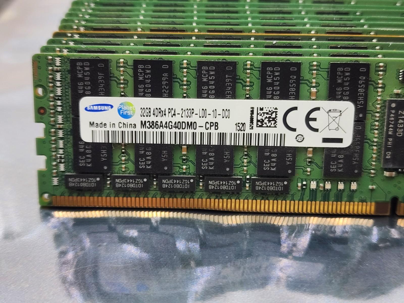 Lot of 23 SAMSUNG 32GB DDR4 2133 PC4 M386A4G40DM0-CPB LRDIMM ECC Server RAM