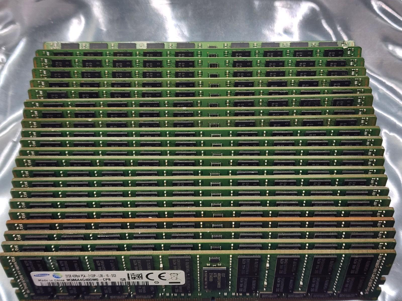 Lot of 23 SAMSUNG 32GB DDR4 2133 PC4 M386A4G40DM0-CPB LRDIMM ECC Server RAM