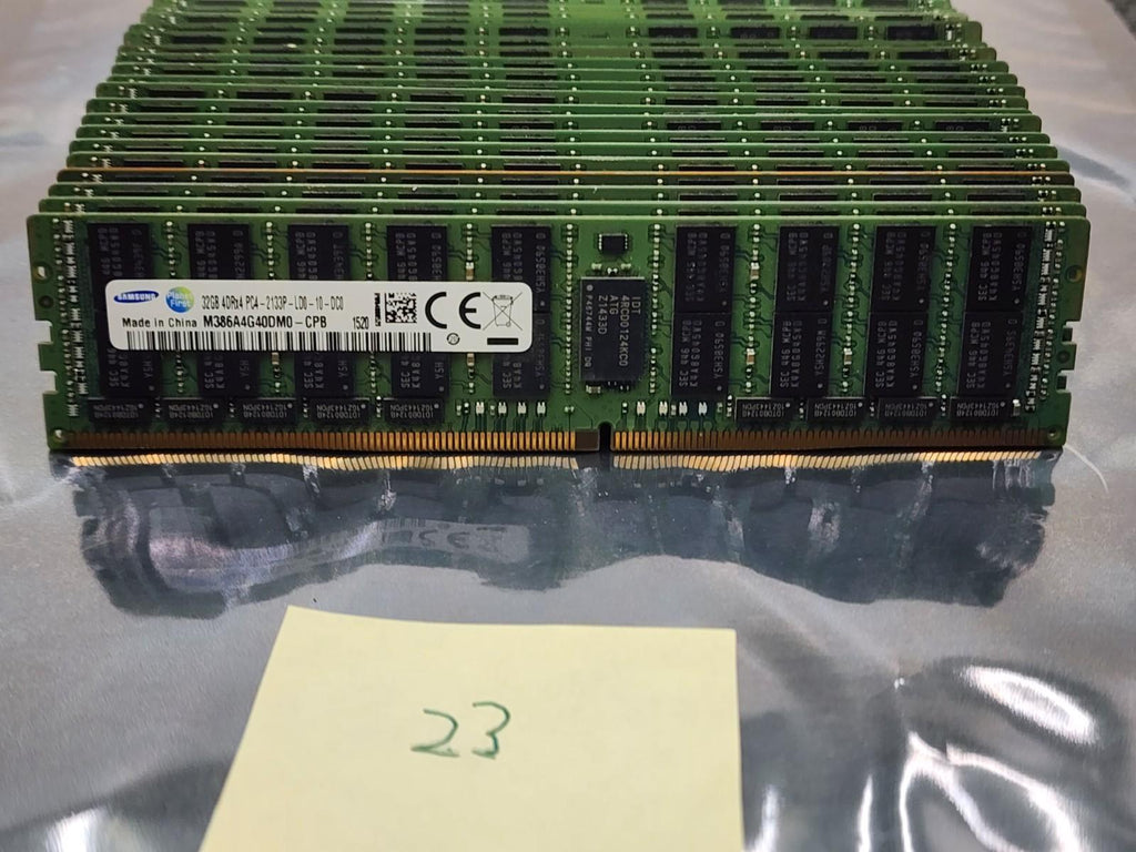 Lot of 23 SAMSUNG 32GB DDR4 2133 PC4 M386A4G40DM0-CPB LRDIMM ECC Server RAM