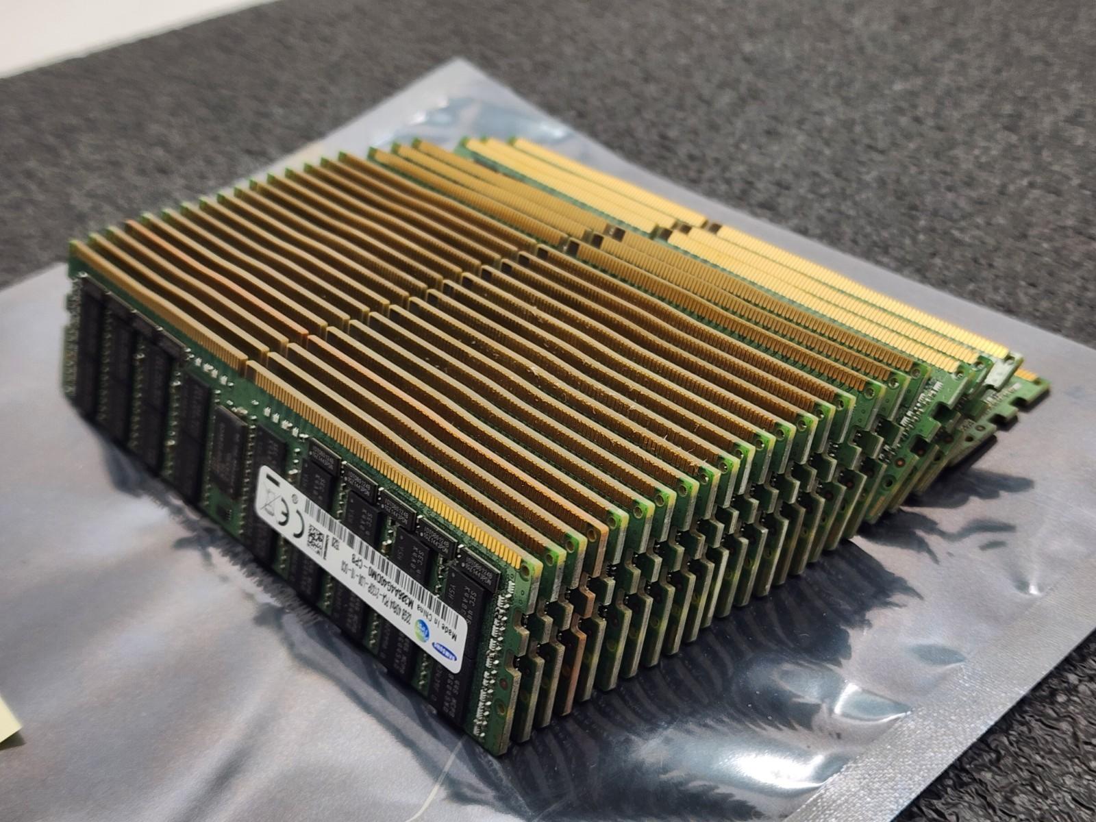 Lot of 23 SAMSUNG 32GB DDR4 2133 PC4 M386A4G40DM0-CPB LRDIMM ECC Server RAM