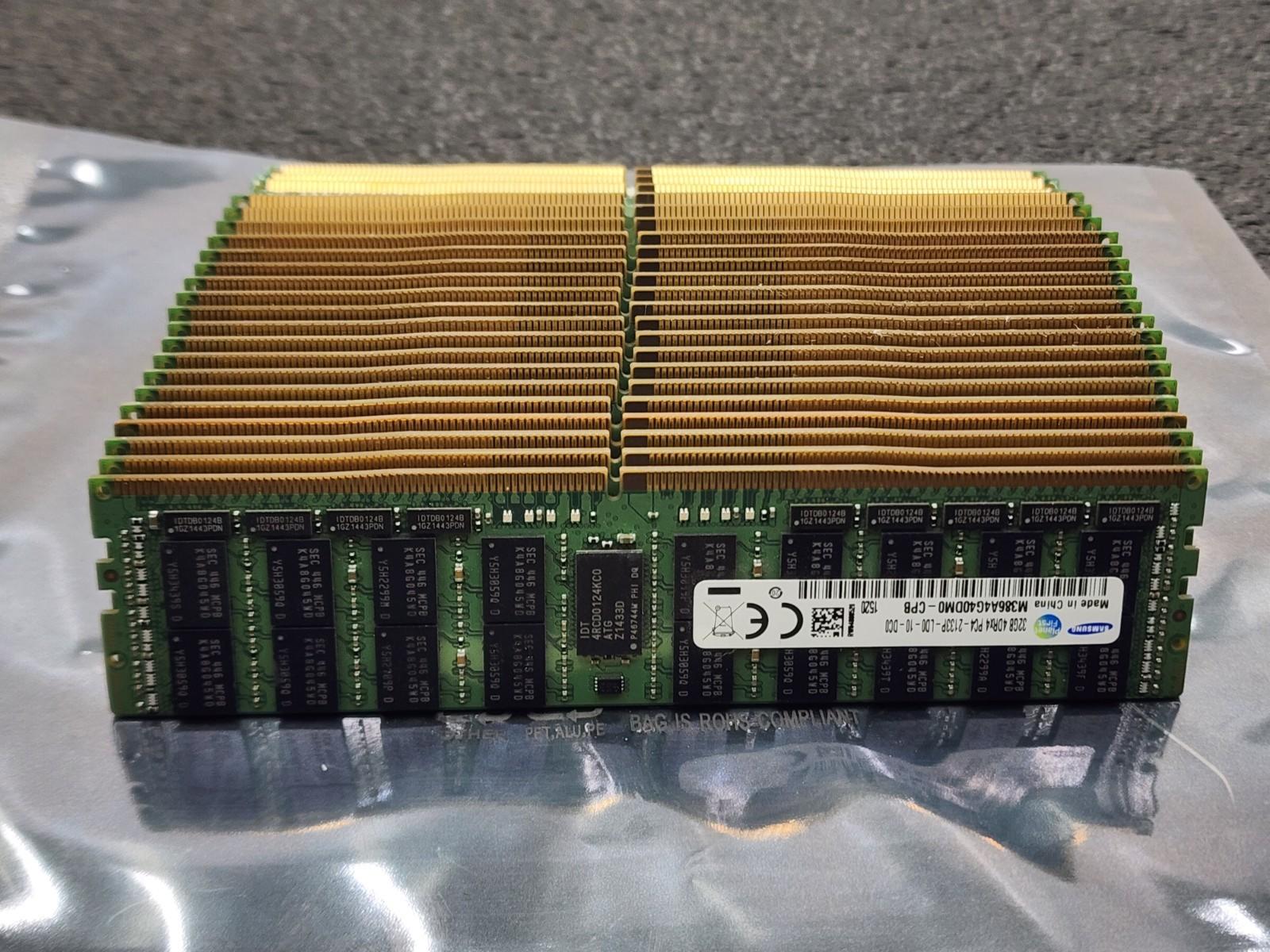 Lot of 23 SAMSUNG 32GB DDR4 2133 PC4 M386A4G40DM0-CPB LRDIMM ECC Server RAM