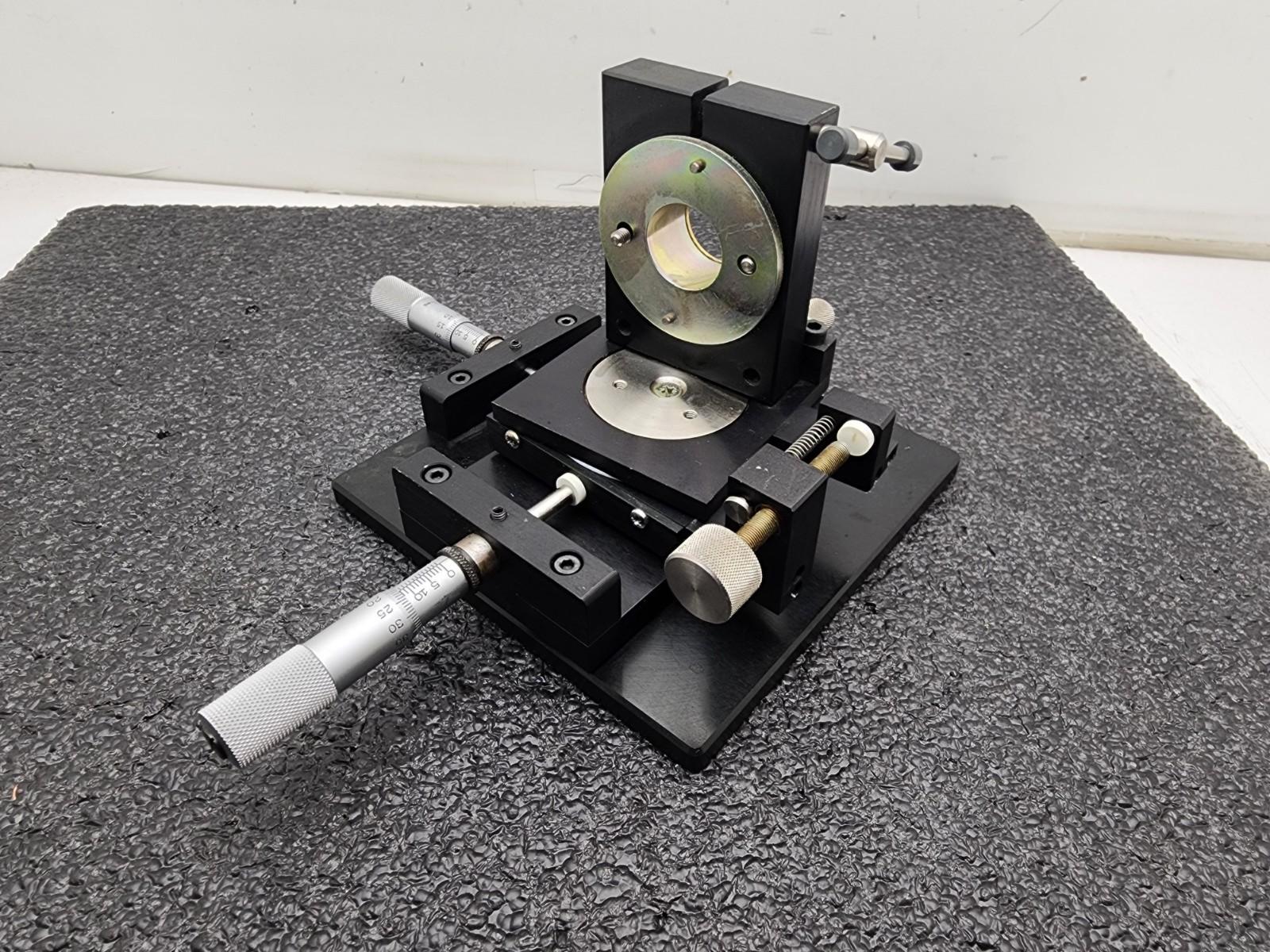 Dage 3 Axis Mirror Laser Lens Positioning X-Y-Theta Optical Stage Starrett Micro