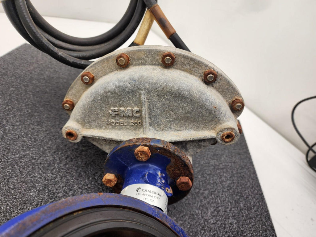 Cameron Butterfly Valve MX200 WECO 6" SP WFR NED FMC Pneumatic Opener Model 200