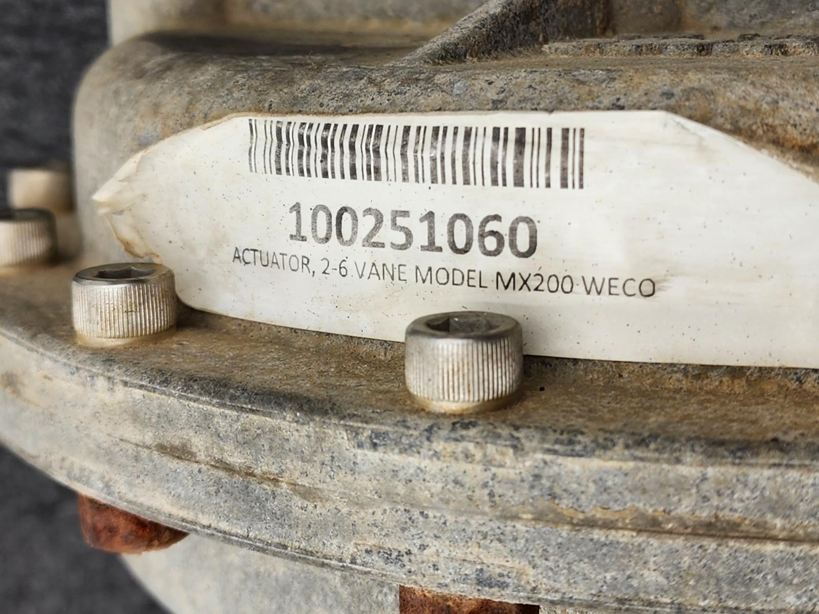 Cameron Butterfly Valve MX200 WECO 6" SP WFR NED FMC Pneumatic Opener Model 200