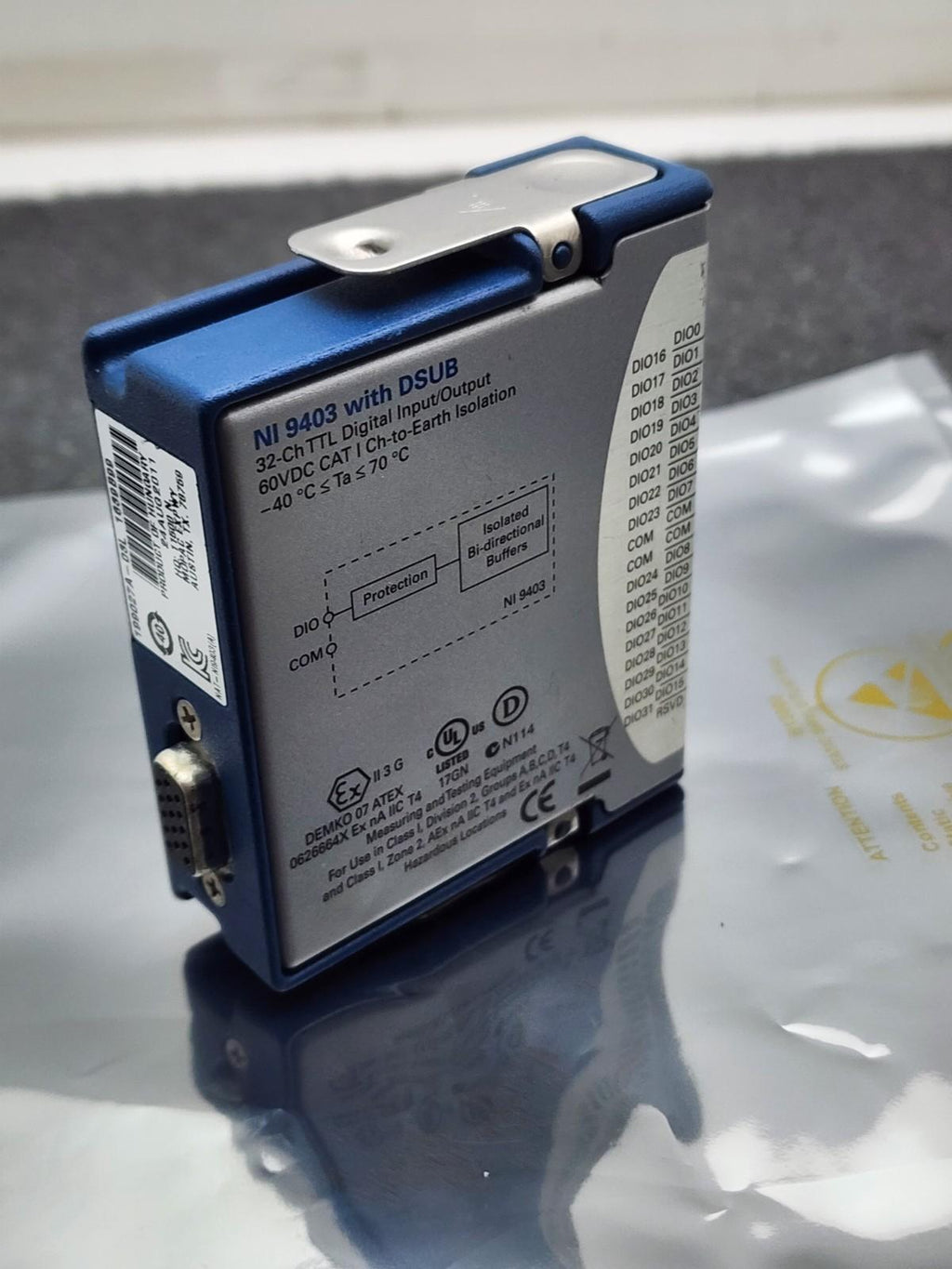 NI 9403 C-Series 5V/TTL 32-Ch TTL Bidirectional Digital Input Output Module DSUB