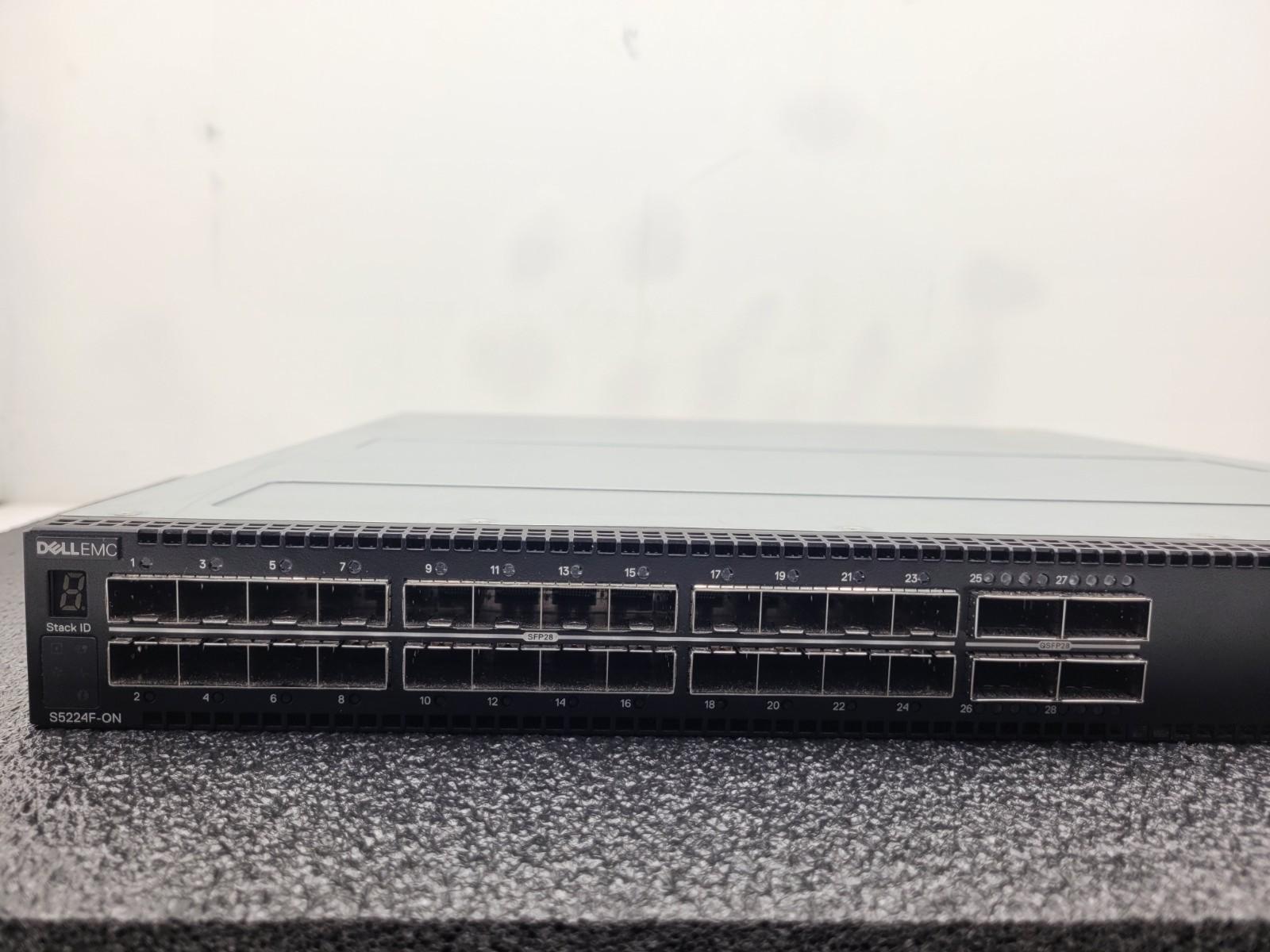 Dell PowerSwitch S5224F-ON 24-Port 25GbE SFP+ 4x100GbE QSFP+ Network Switch