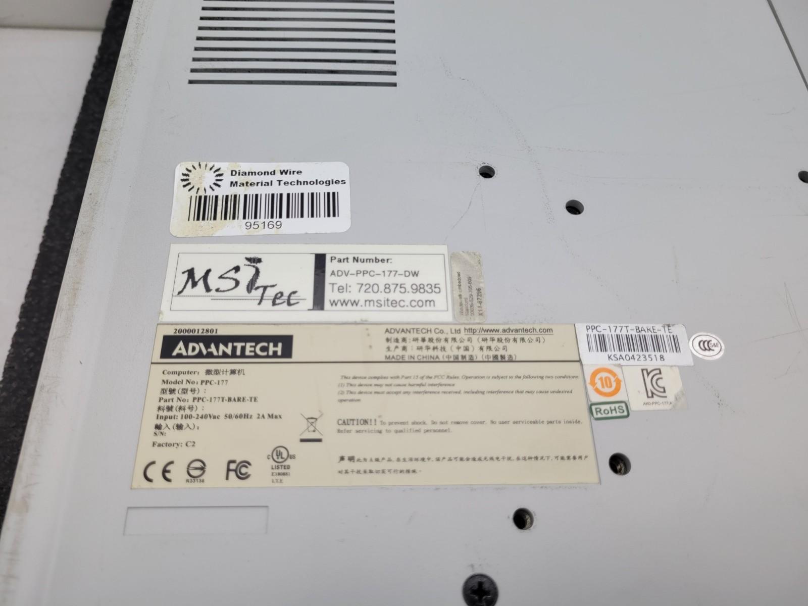 Advantech PPC-177T-BARE-TE Color TFT LCD Operator Touch Panel HMI 17" Screen I.