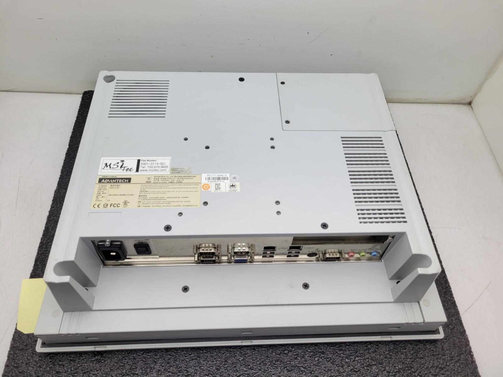 Advantech PPC-177T-BARE-TE Color TFT LCD Operator Touch Panel HMI 17" Screen J.