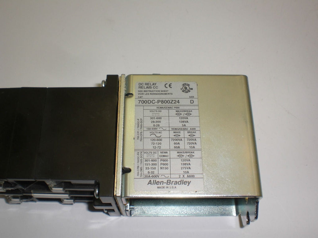 Allen Bradley 700DC-P800Z24 Control Relay, 10A Contact Rating, 24VDC