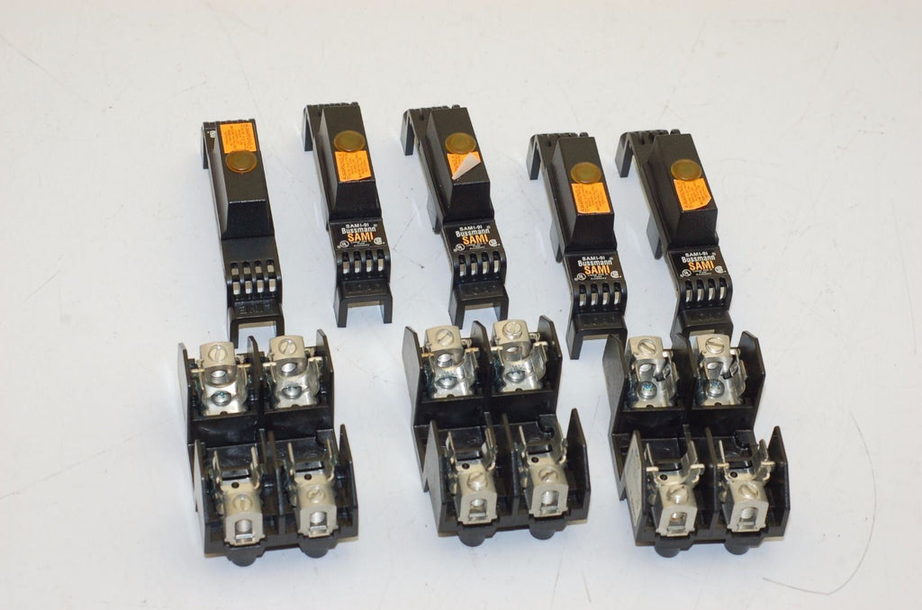 Bussman R60060-3CR, Marathon R30A2B Fuse Holders, SAMI-9I Covers - Lot of 4