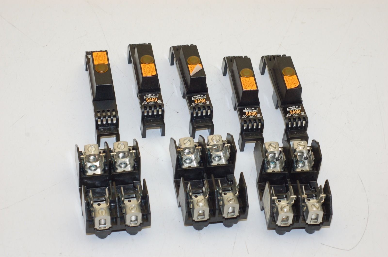 Bussman R60060-3CR, Marathon R30A2B Fuse Holders, SAMI-9I Covers - Lot of 4