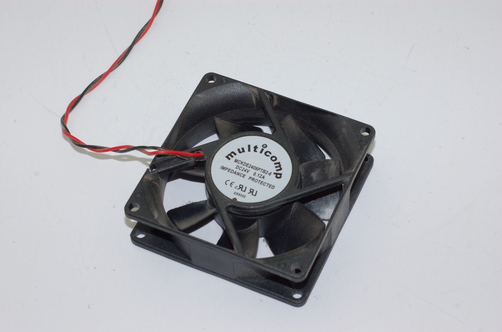 Multicomp MCKDE2408TB2-6 24V Fan, 80mm x 80mm x 25.5mm - Lot of 10