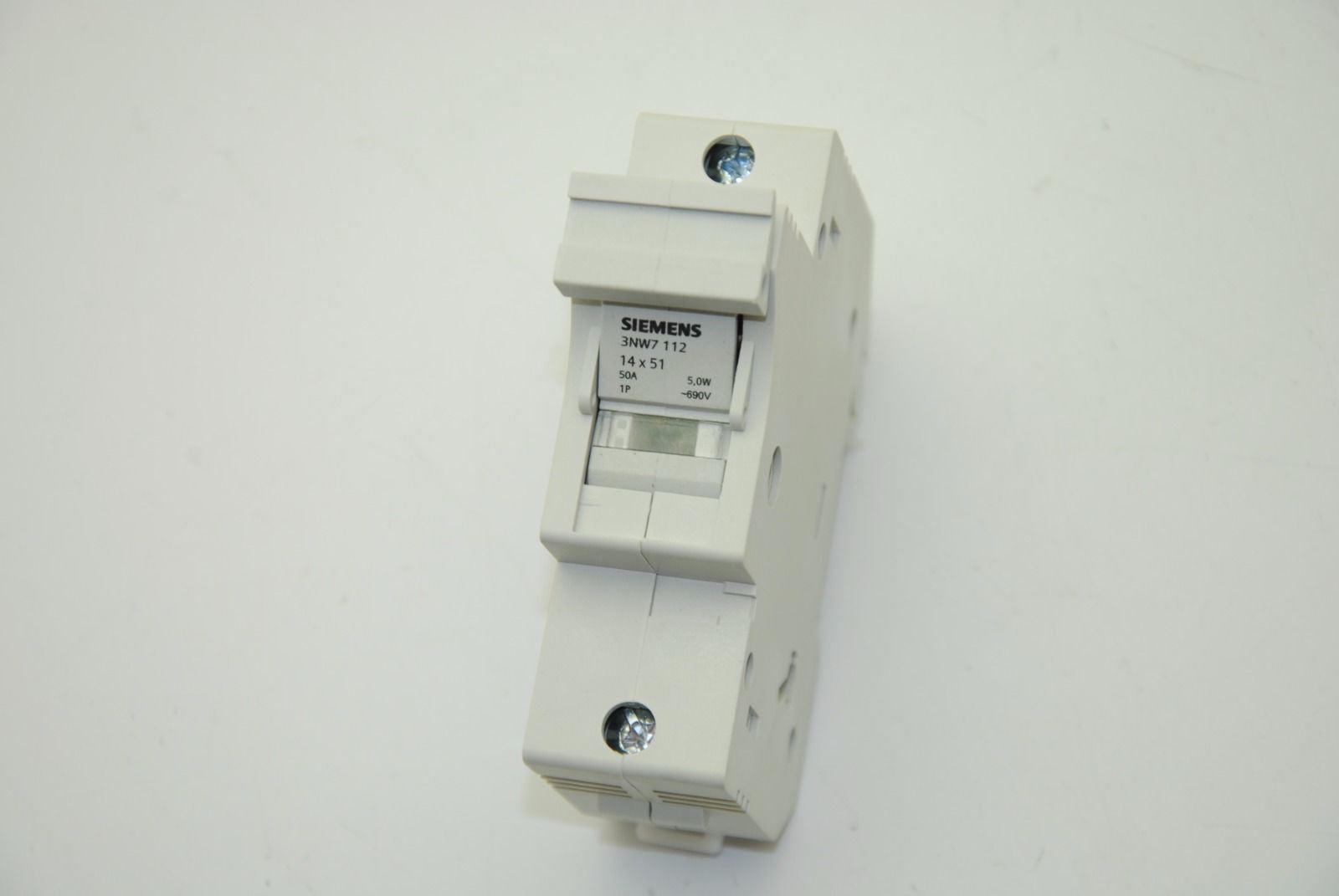 Siemens 3NW7-112 Fuse Holder, 1-Pole, 50 AMP, 14x51mm Fuse, LED - NEW