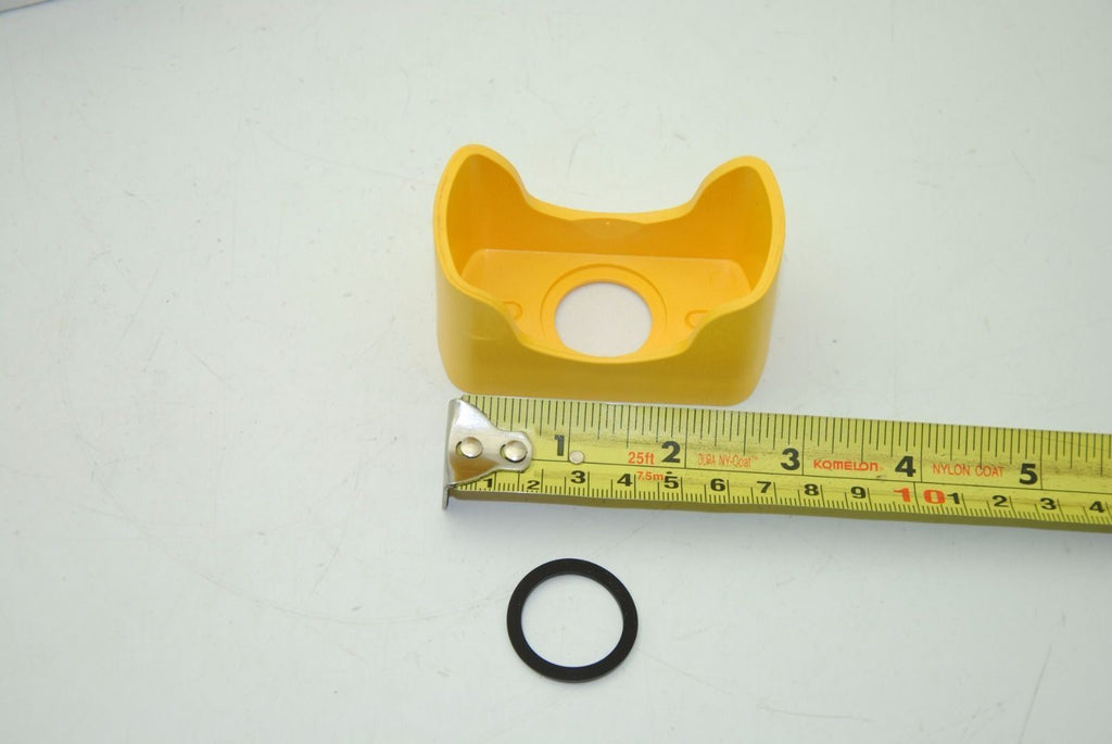 Eaton E22MGTA E-Stop Shroud, Yellow, Rectangle, for 22mm Switch - NEW