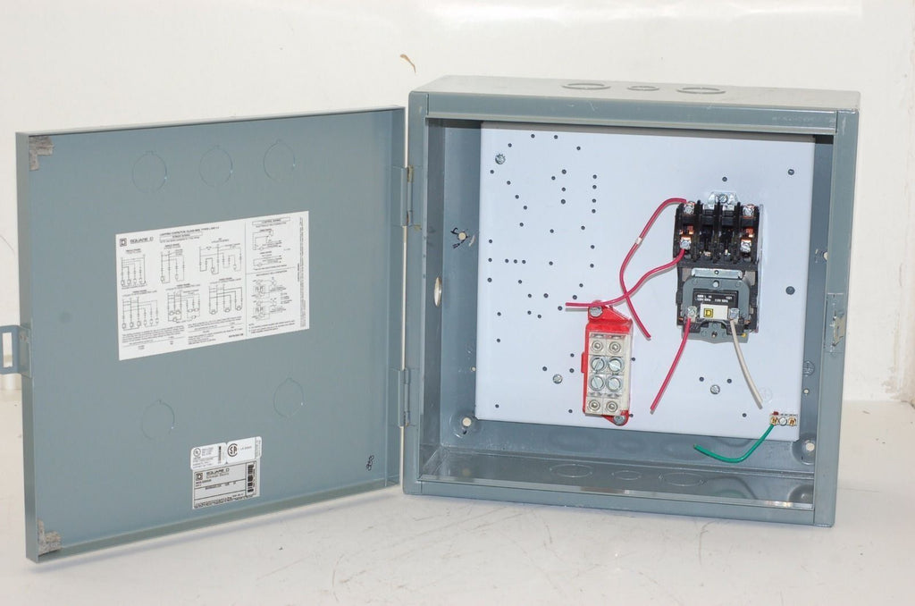 Square D 8903 L020 Enclosed Lighting Contactor 2-Pole 277-600V 20A 120V Coil