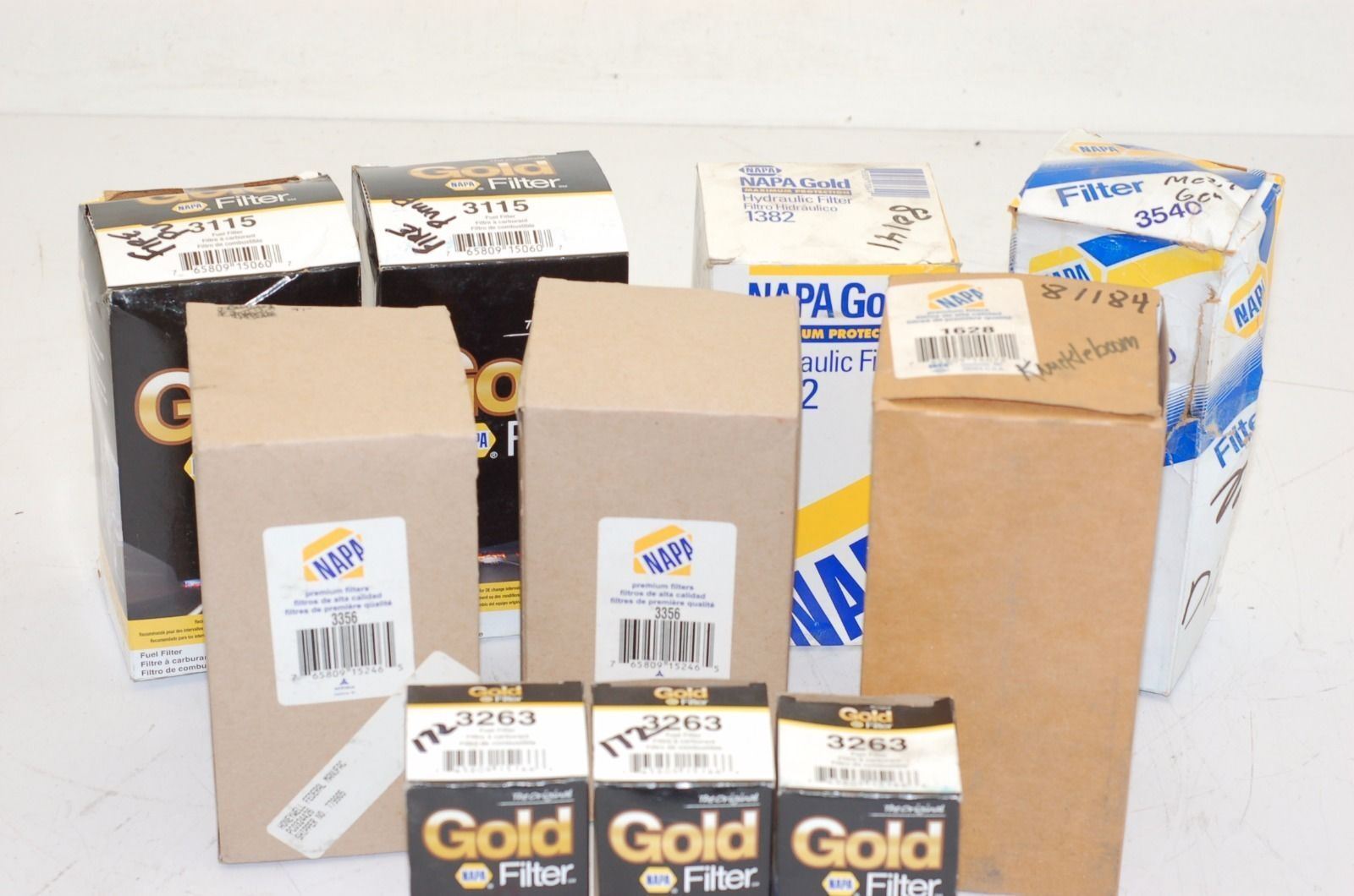 NAPA Fuel & Hydraulic Filters: 3263, 3356, 1628, 1382, 3450, 3115 - Lot of 10