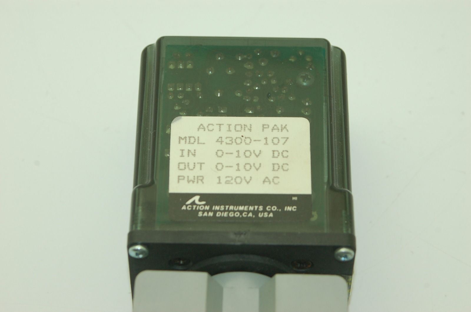 Action Industries Action Pak 4300-107 Relay, 0-10VDC In/Out, 120VAC
