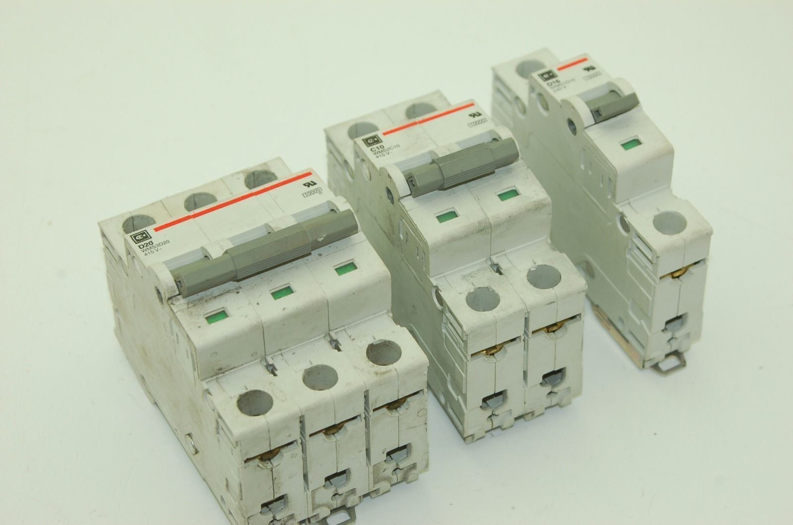 Cutler Hammer Circuit Breakers: WMS3D20 20A, WMS2C10 10A & WMS1D16 16A