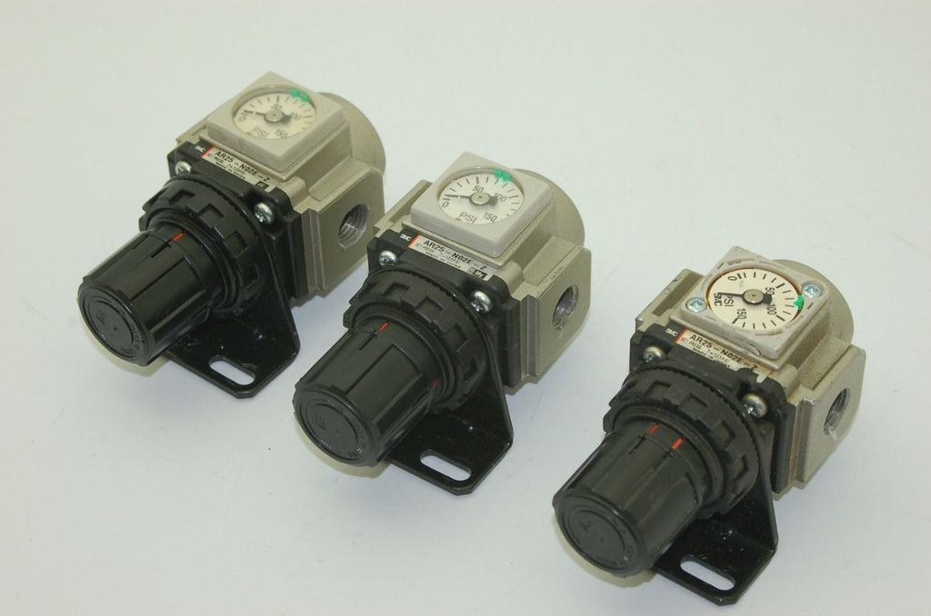 SMC AR25-N02E-Z Relieving Regulator, 1/4" NPT - Lot of 3