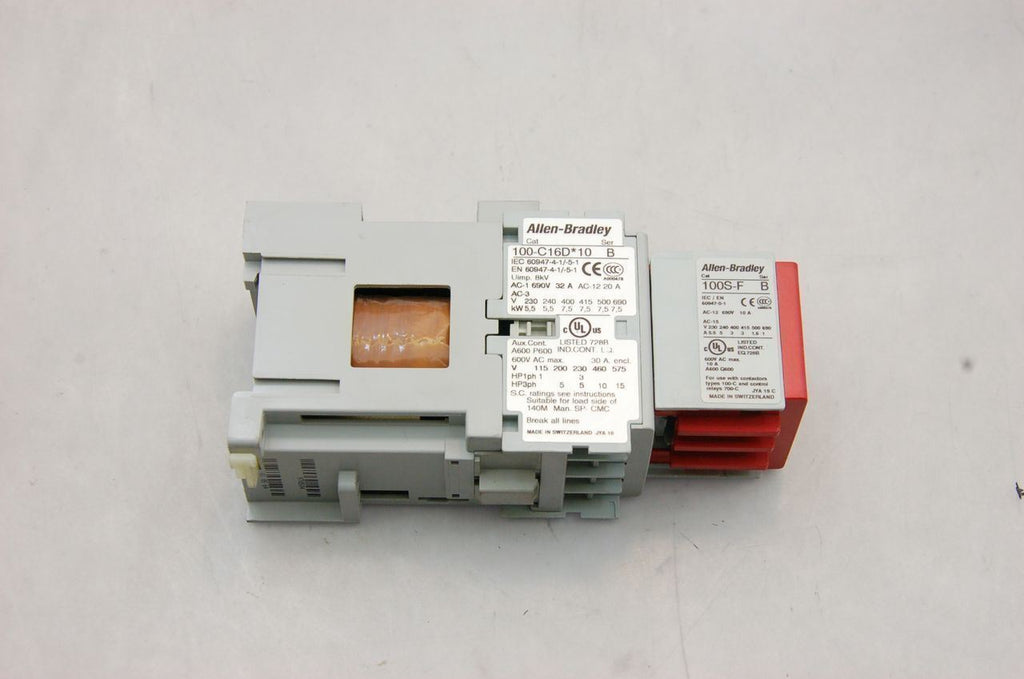 Allen Bradley 100-C16*10 Contactor w/ 100S-F Safety, 690V 32A