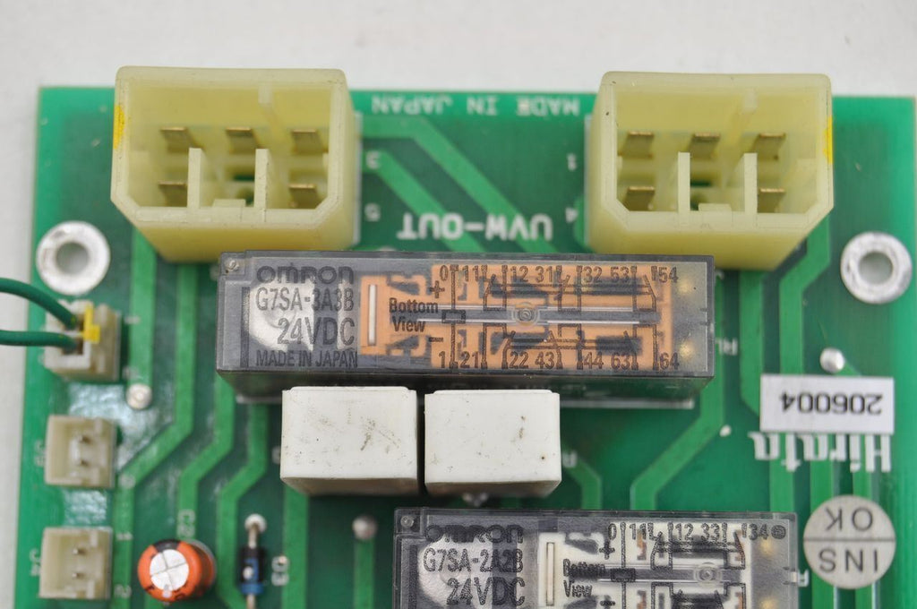 Hirata 206004 Relay Board With 2 G7SA-3A3B And 2 G7SA-2A2B 24VDC Relays