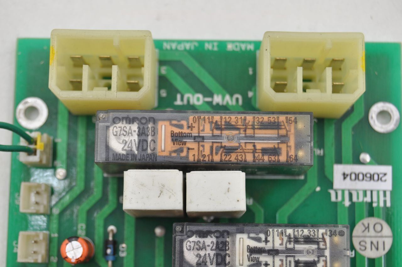 Hirata 206004 Relay Board With 2 G7SA-3A3B And 2 G7SA-2A2B 24VDC Relays