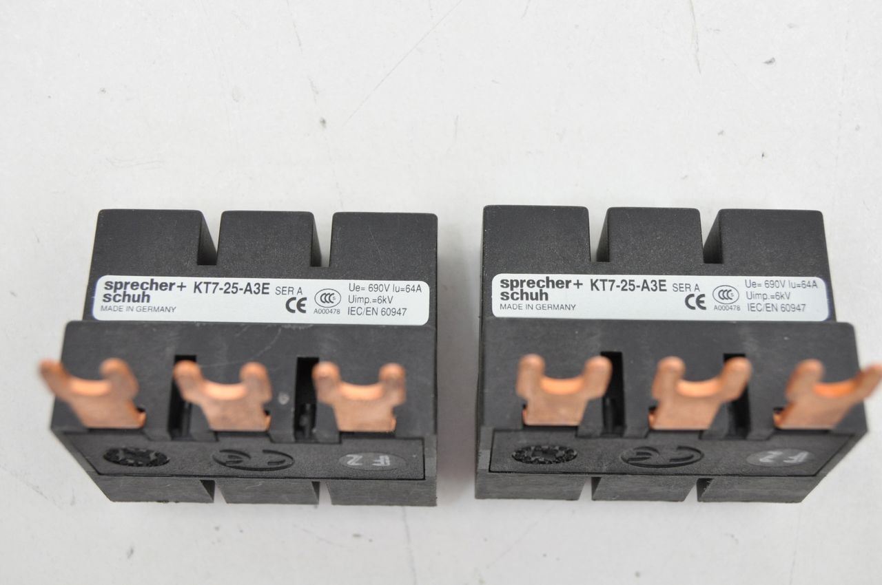 Sprecher + Schuh KT7-25-DB-54-5 KT7-25-DB-54-3 And KT7-25-A3E Busbar Lot Of 5