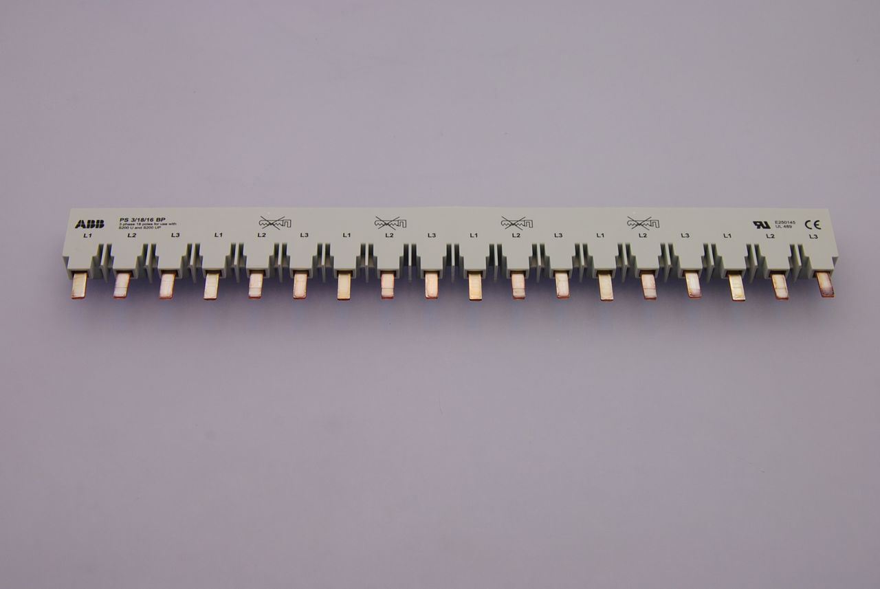 ABB 2CDL230489R1618 Busbar 3-Phase 18-Pole Terminal Block 16mm² PS 3/18/16 BP