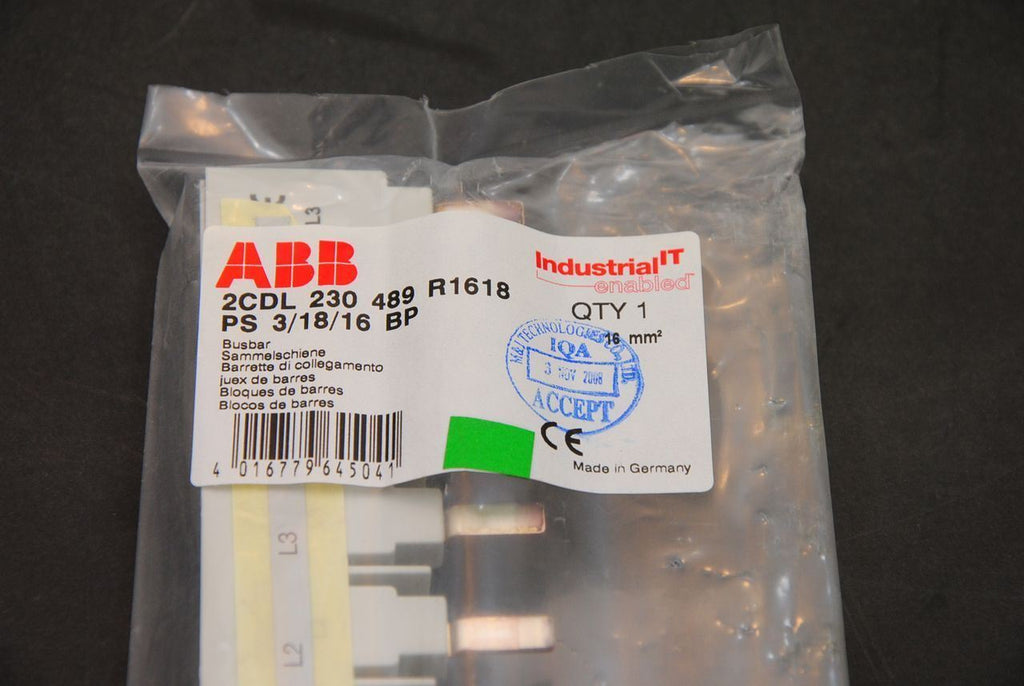 ABB 2CDL230489R1618 Busbar 3-Phase 18-Pole Terminal Block 16mm² PS 3/18/16 BP