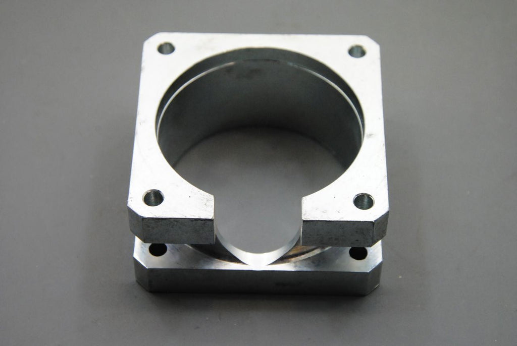 Motor Standoff Steel , 38mm High 76mm Sq, 87mm Bolt Hole Circle